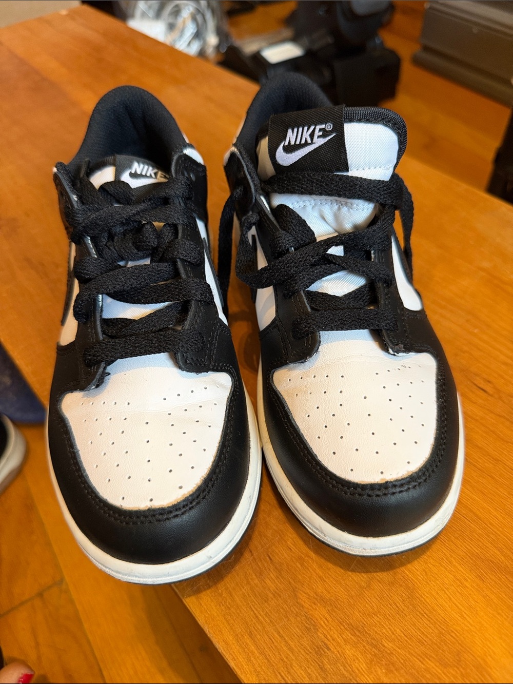 Nike Kids Black and White Low-Top Sneakers